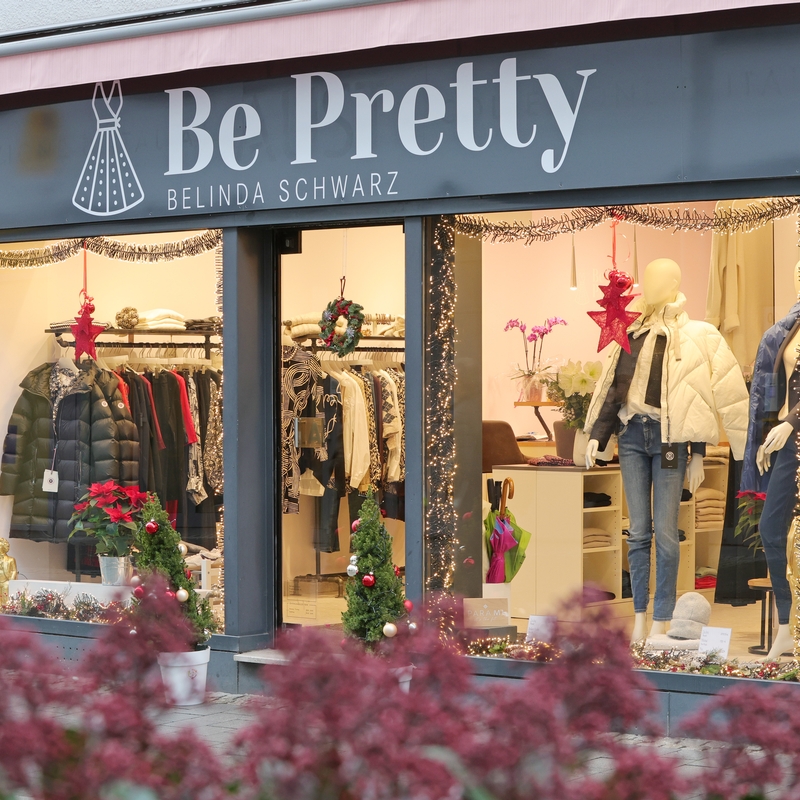 Be Pretty weihnachtliches Schaufenster